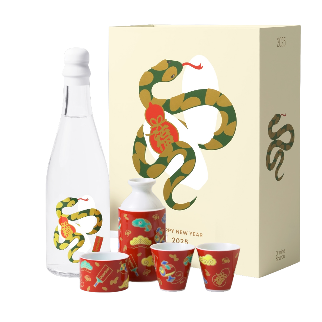 大嶺酒造 Ohmine 兩粒米 2025 蛇年干支酒 九谷燒禮盒